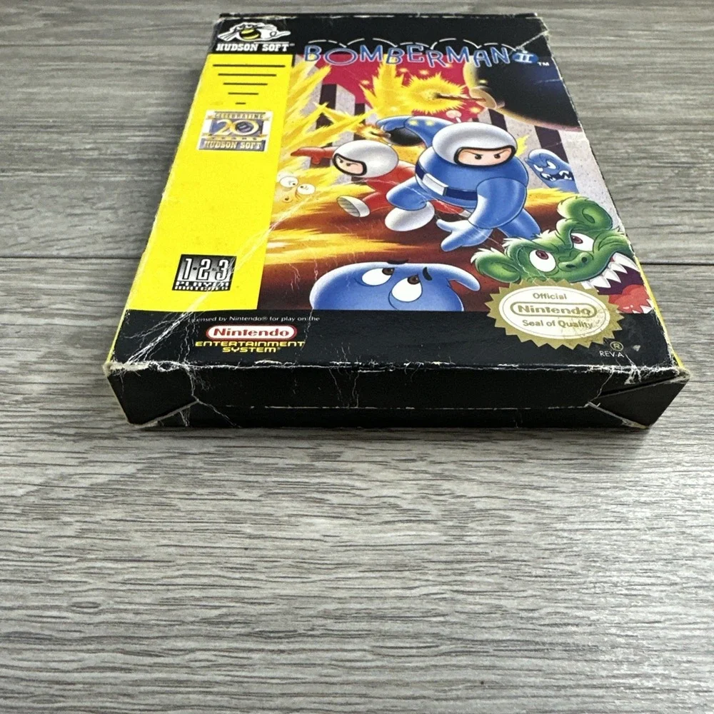Bomberman II 2 CIB Box Manual Cart Box Protector (Nintendo, NES 1993)